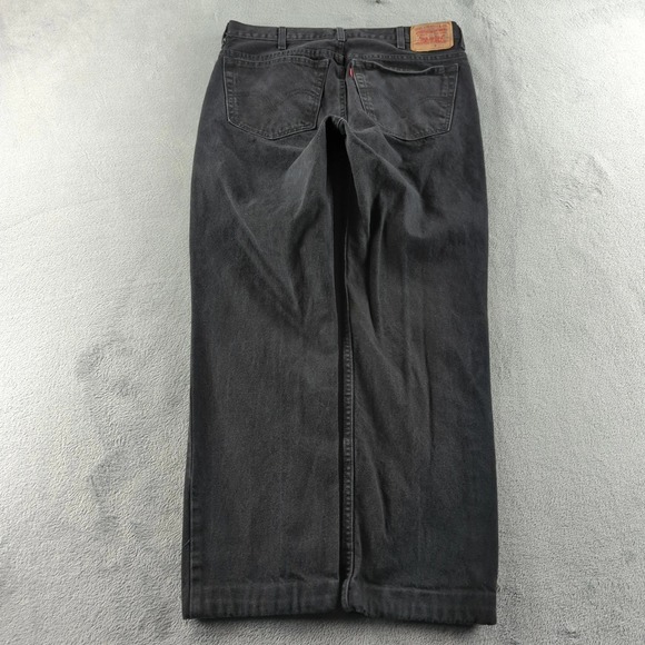 Vintage Levis Jeans Mens 36 (Fits 36x30) Black Faded 505 Slim Straight Denim Y2K - Picture 3 of 13